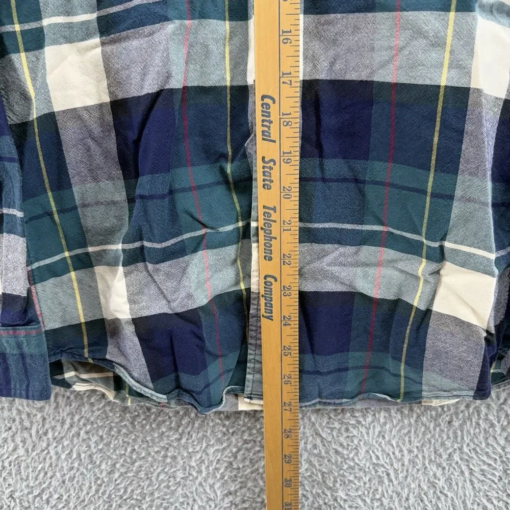 J Crew All‎ Oxford Cotton Blue Plaid Button Up Shirt Mens Sz S Slim Fit Preppy